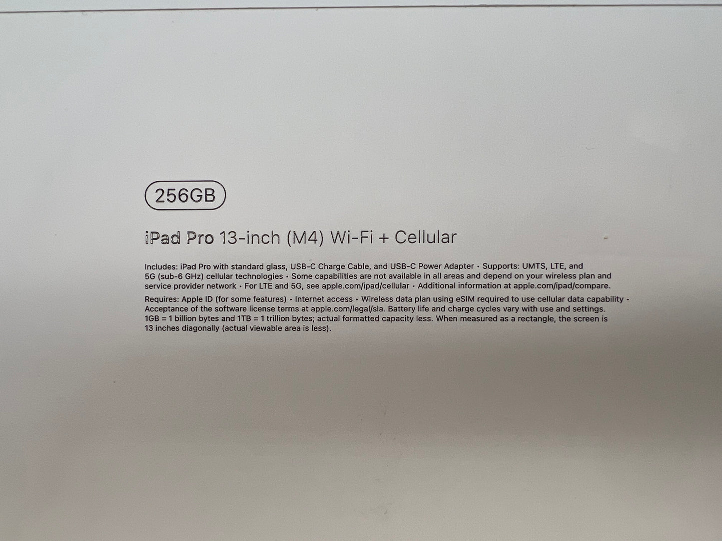 Apple 2024 iPad Pro (13-inch) (M4) 256GB Wifi + Cellular - Brand New