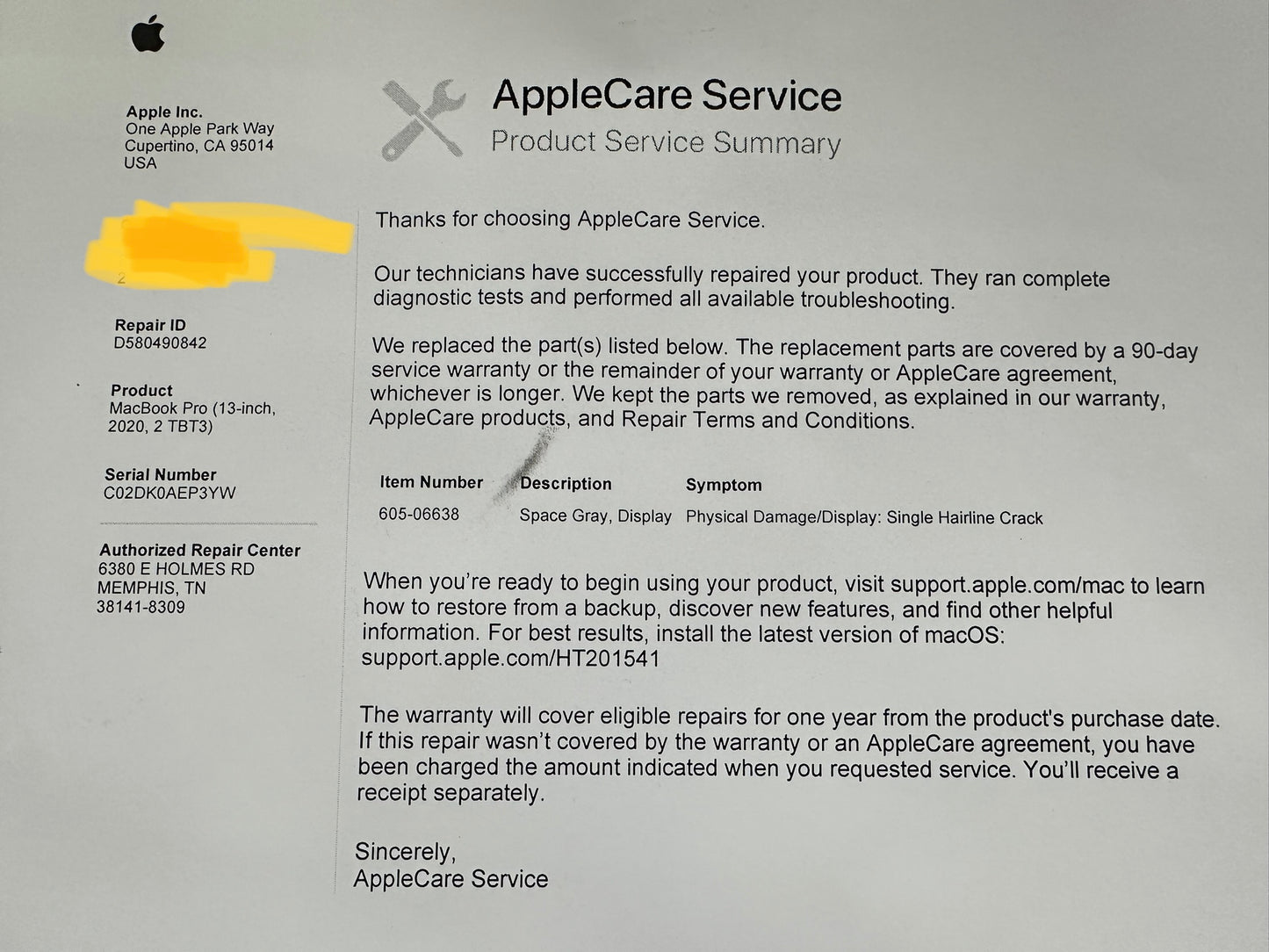 Apple 2020 MacBook Pro 13in 1.4GHz i5 16GB RAM 512GB SSD IIPG645 AC+ - Very Good