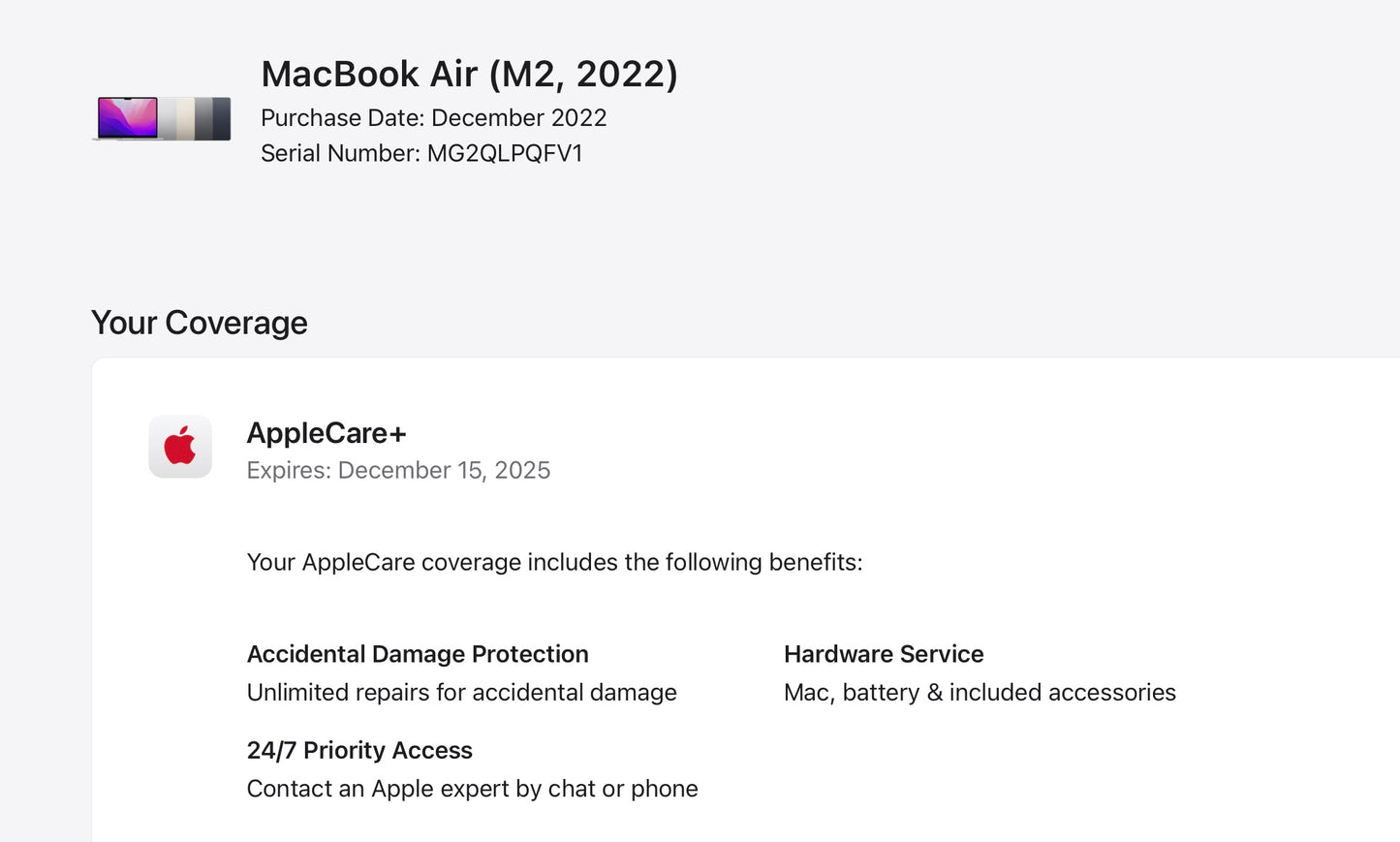 Apple 2022 MacBook Air M2 13.6" (10-Core GPU) 24GB RAM 2TB SSD AC+ - Very good