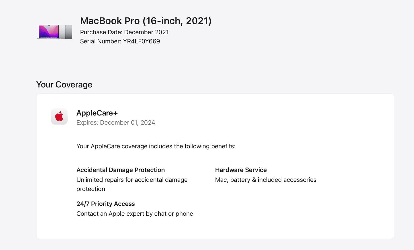 Apple 2021 Macbook Pro 16" M1 Pro 32GB RAM 1TB SSD (16-Core GPU) AC+ - Excellent