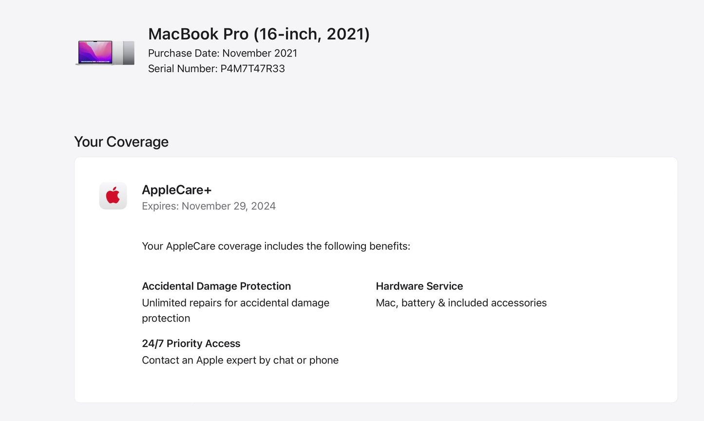 Apple 2021 MacBook Pro 16" M1 MAX (32-Core GPU) 32GB RAM 1TB AC+ - Excellent