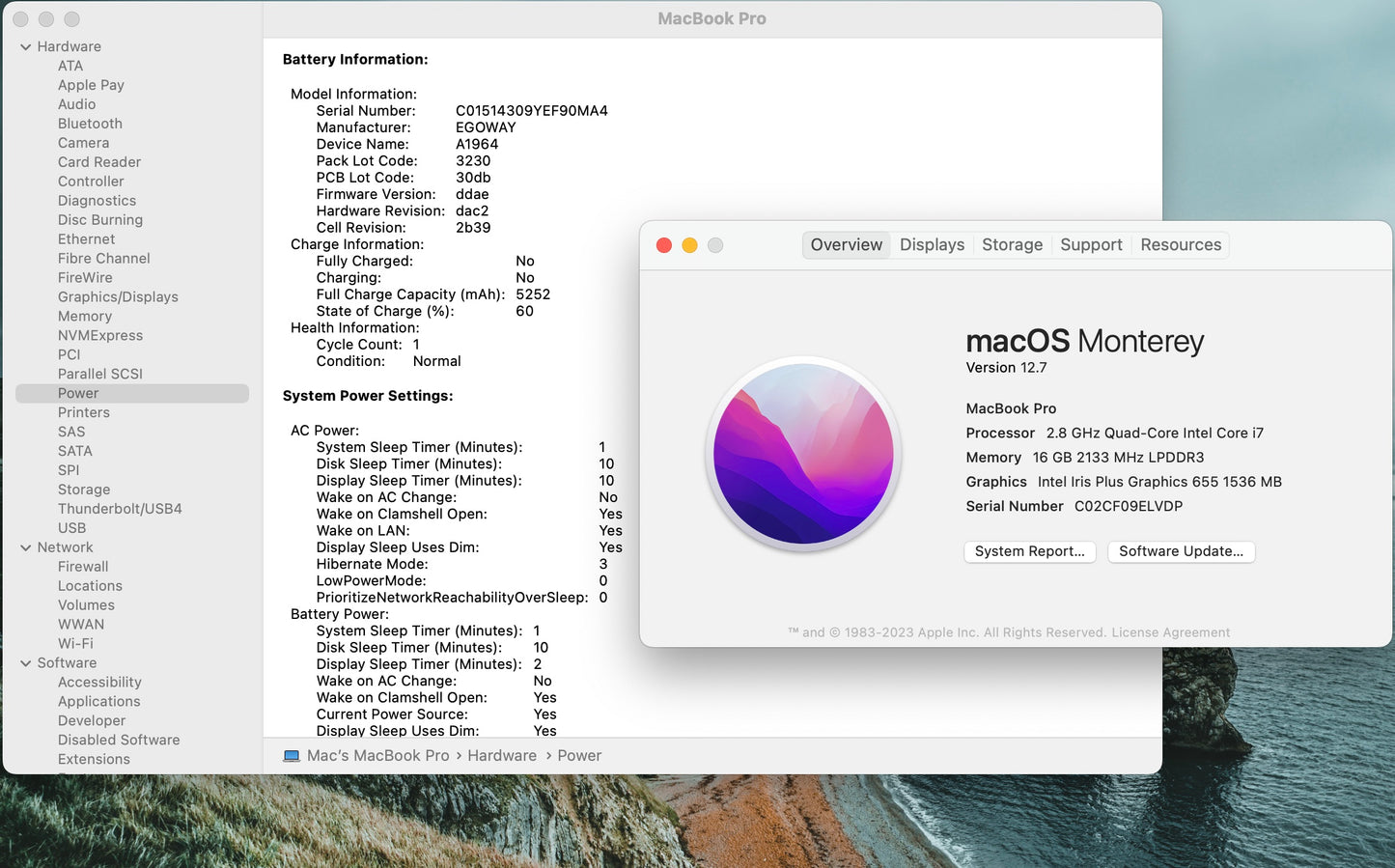 Apple 2019 MacBook Pro 13 in 2.8GHz i7 16GB RAM 1TB SSD IIPG655 - Very Good