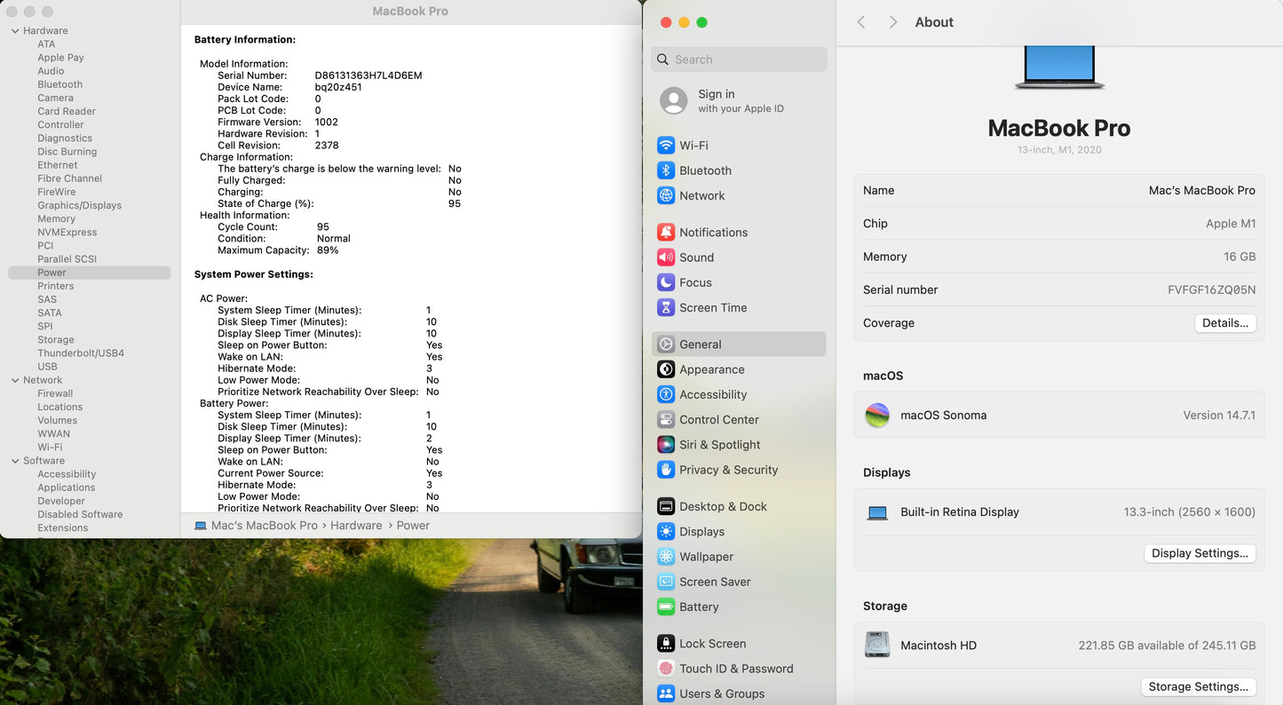 Apple 2020 MacBook Pro 13" M1 3.2GHz (8-Core GPU) 16GB RAM 256GB SSD Very Good