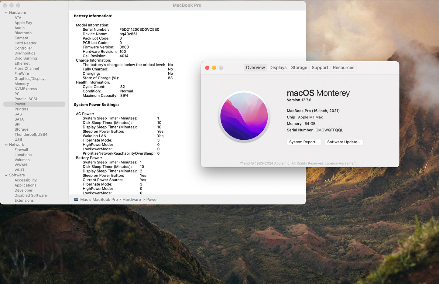Apple 2021 MacBook Pro 16" M1 Max (32-Core GPU) 64GB RAM 1TB SSD AC+ - Excelent