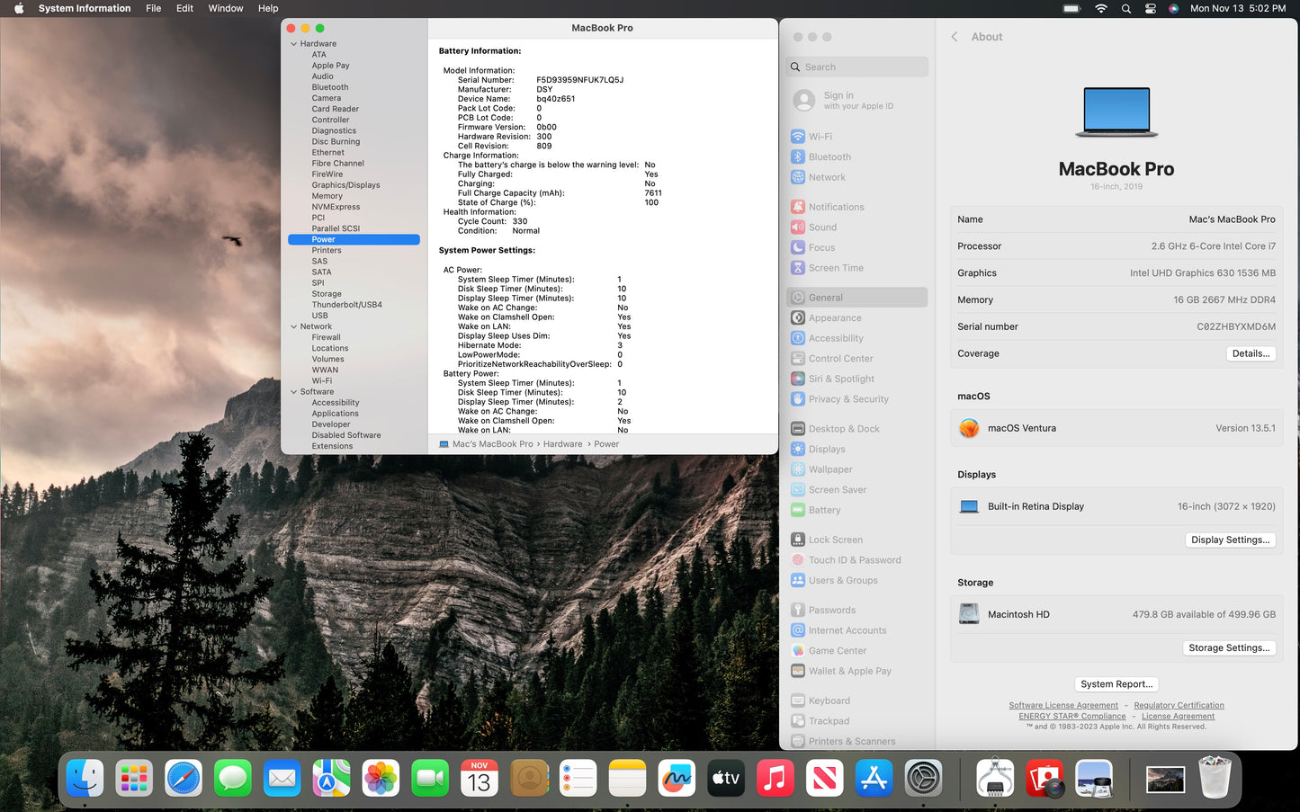 Apple 2019 MacBook Pro 16" 2.6GHz i7 16GB RAM 512GB SSD RP5300M 4GB - Good