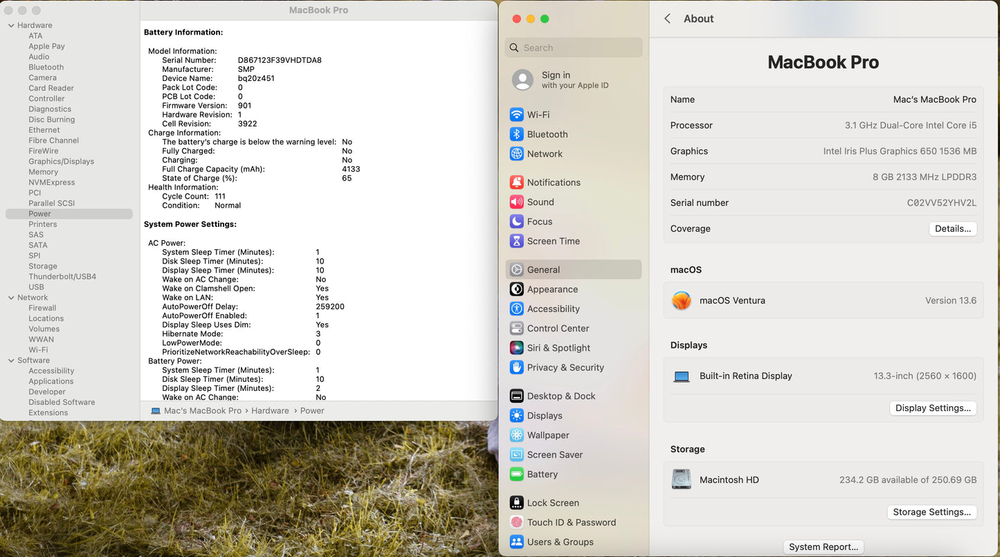 Apple 2017 MacBook Pro 13" TB 3.1GHz i5 8GB RAM 256GB SSD IIPG650 - Very Good