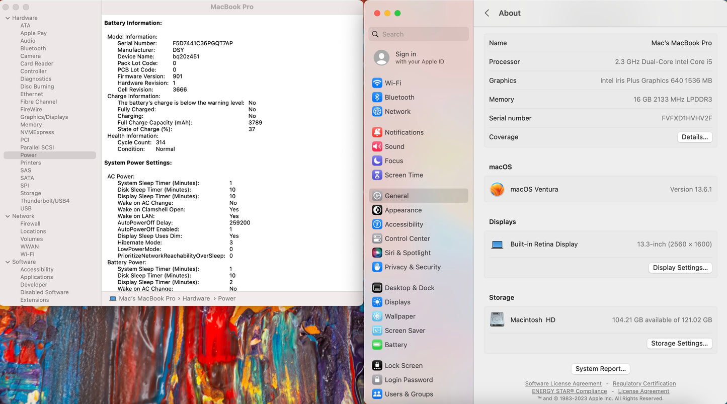 Apple 2017 MacBook Pro 13" 2.3GHz Dual-Core i5 16GB RAM 128GB SSD - Very Good