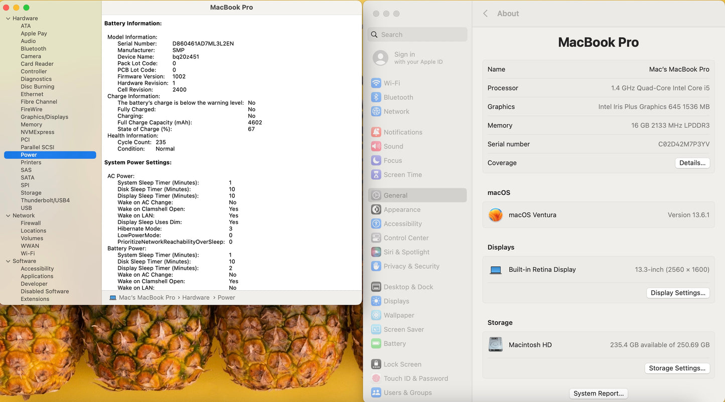 Apple 2020 MacBook Pro 13 in 1.4GHz i5 16GB RAM 256GB SSD IIPG1536 - Very Good