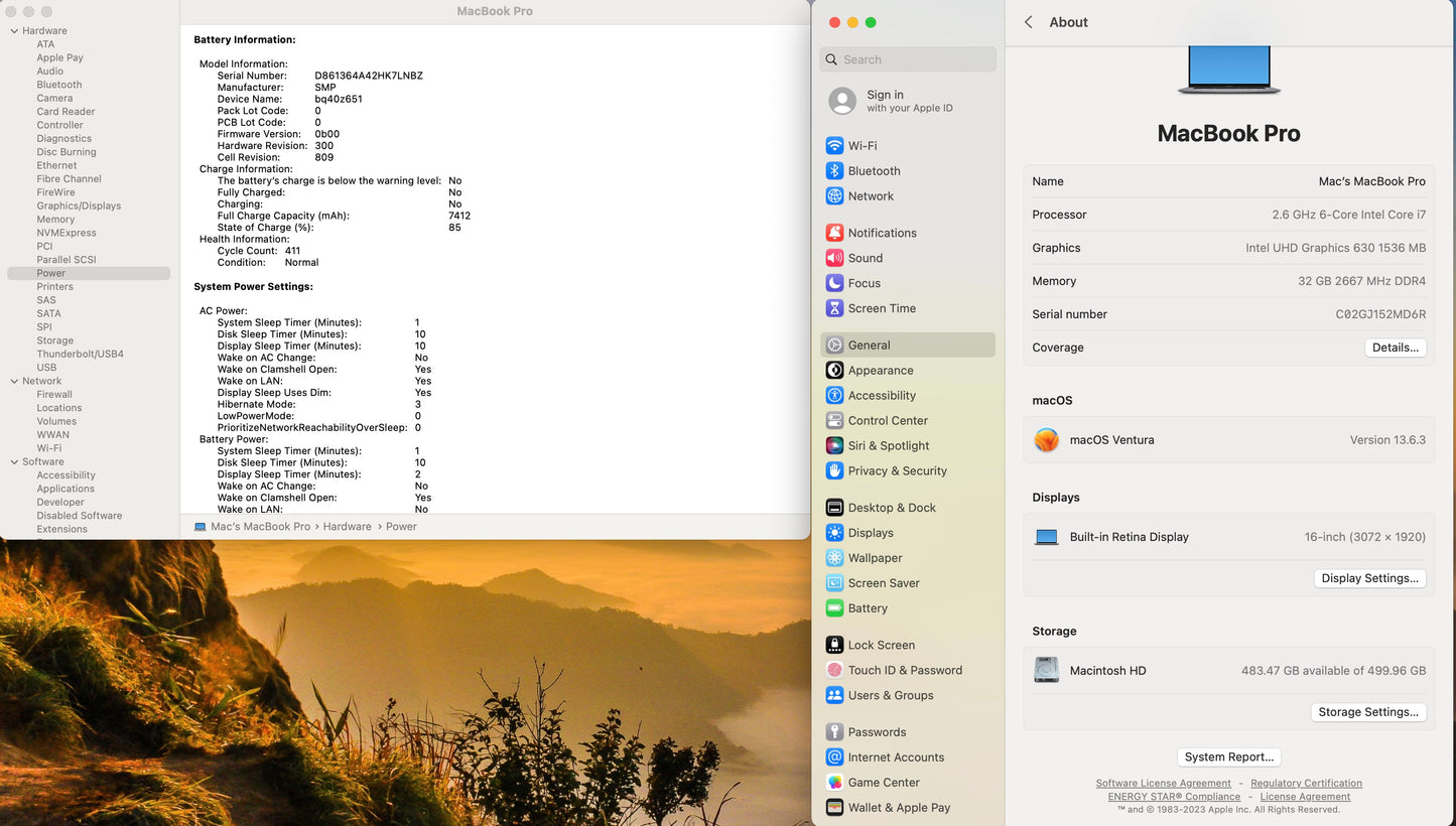 Apple 2019 MacBook Pro 16" 2.6GHz i7 32GB RAM 512GB SSD RP5300M 4GB - Very Good