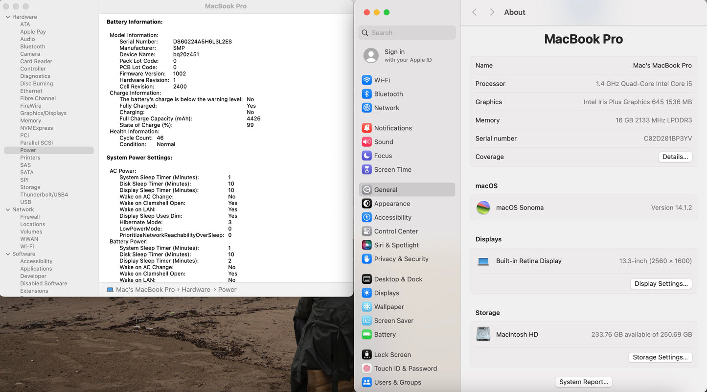 Apple 2020 MacBook Pro 13 in 1.4GHz i5 16GB RAM 256GB SSD IIPG1536 - Excellent