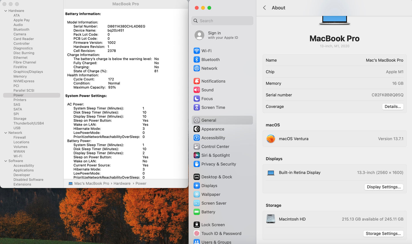 Apple 2020 MacBook pro 13" M1 3.2GHz (8-Core GPU) 16GB RAM 256GB SSD READ