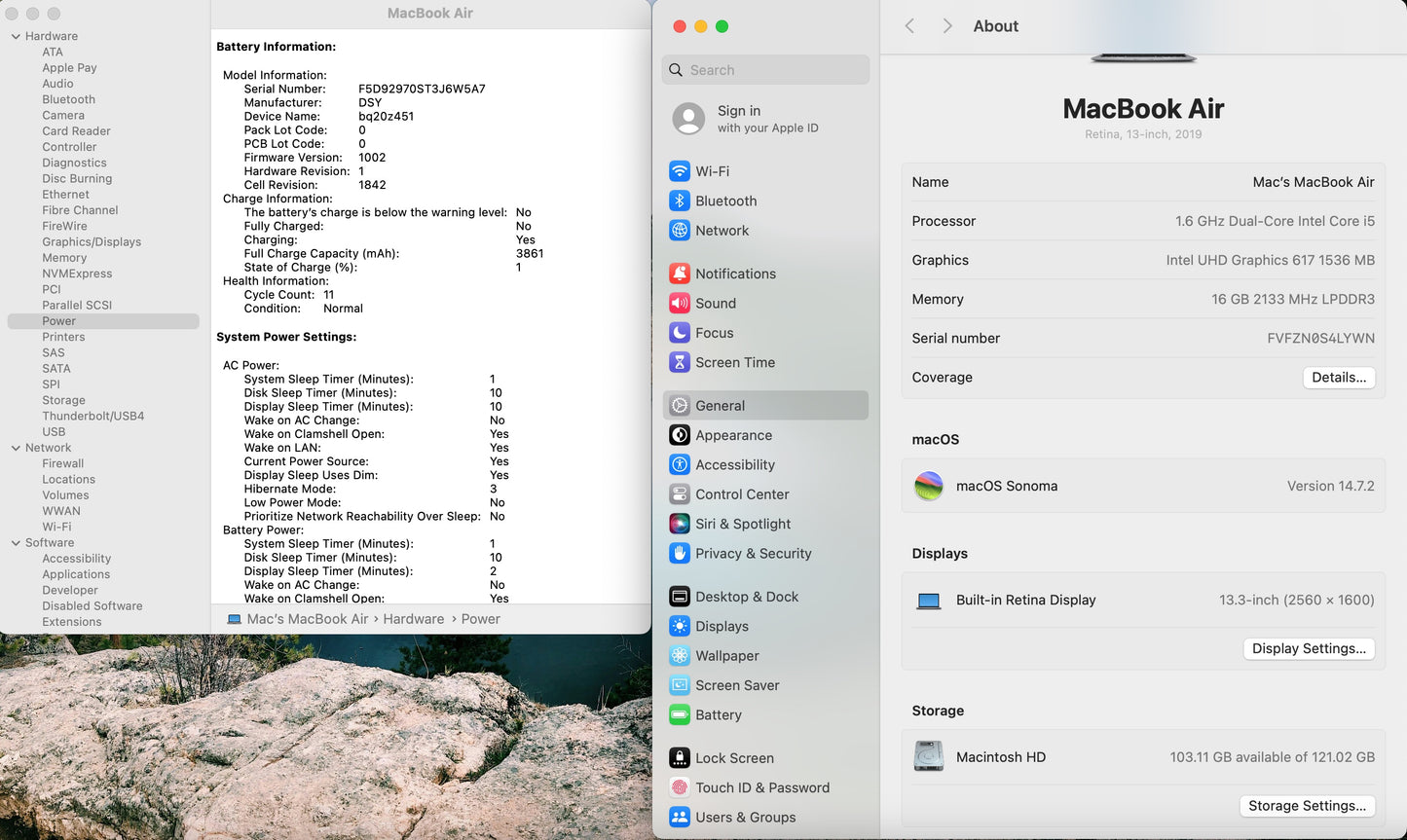Apple 2019 MacBook Air 13" 1.6GHz Dual-Core i5 16GB RAM 128GB SSD - Fair