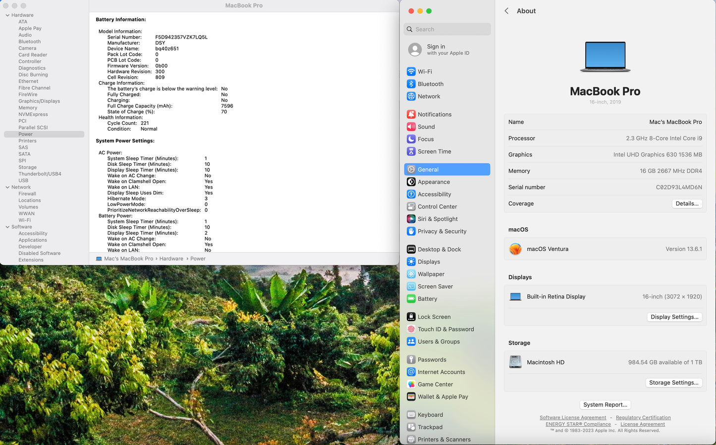 Apple 2019 MacBook Pro 16 in 2.3GHz i9 16GB RAM 1TB SSD RP5500M 4GB - Very Good