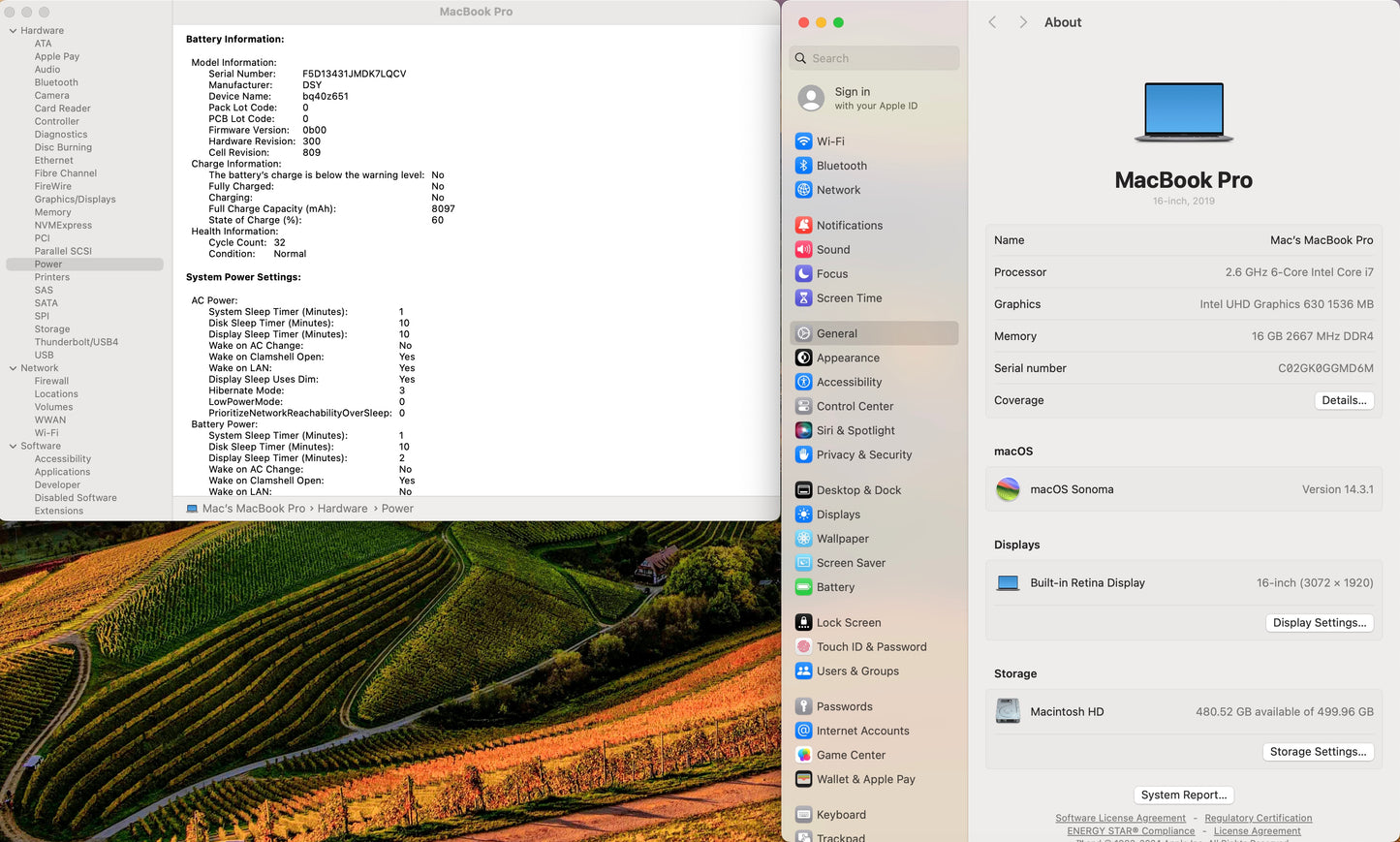 Apple 2019 16" MacBook Pro 2.6GHz i7 16GB RAM 512GB SSD RP5300M 4GB 32 Cycles!