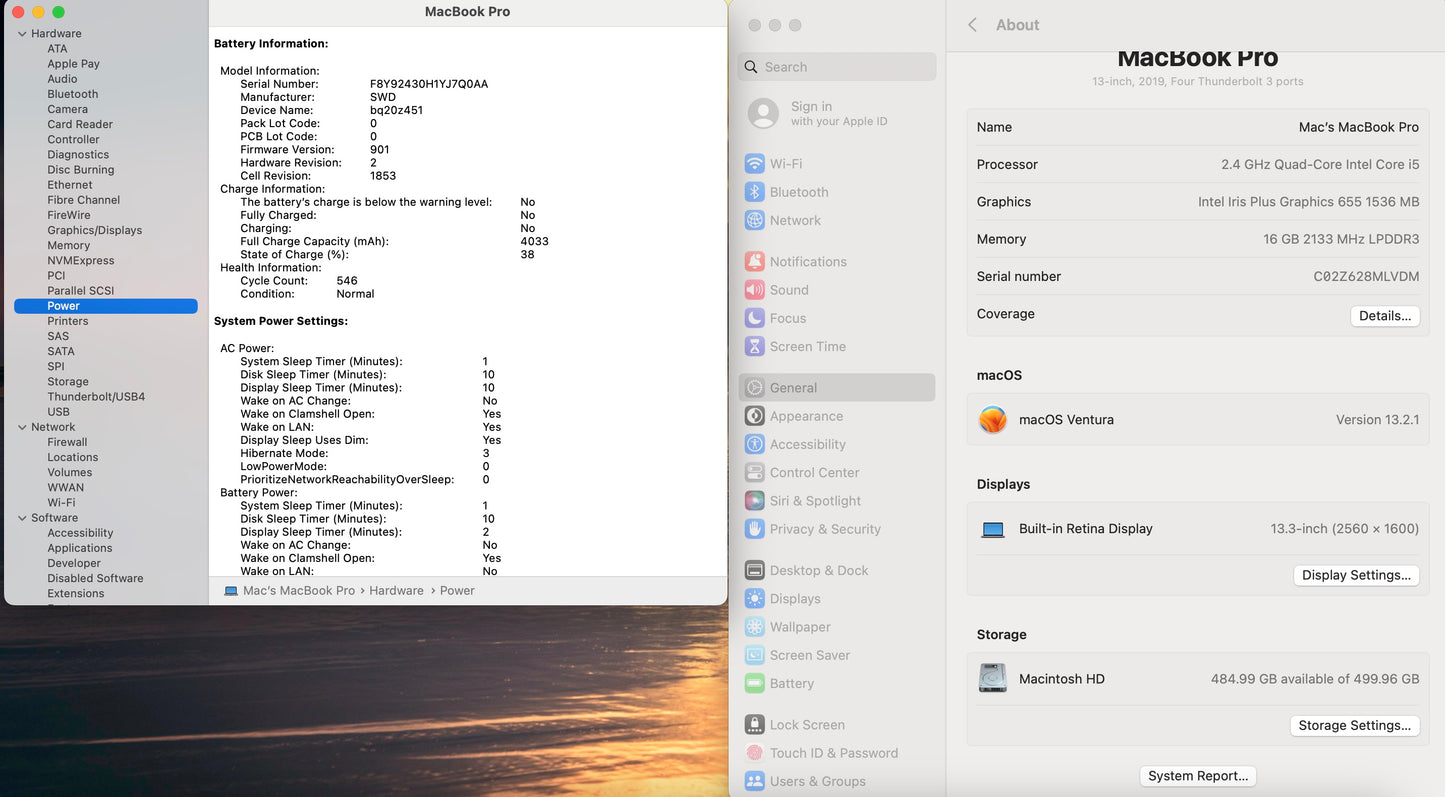 Apple 2019 MacBook Pro 13 in TB 2.4GHz Quad-Core i5 16GB RAM 512GB SSD IIPG655