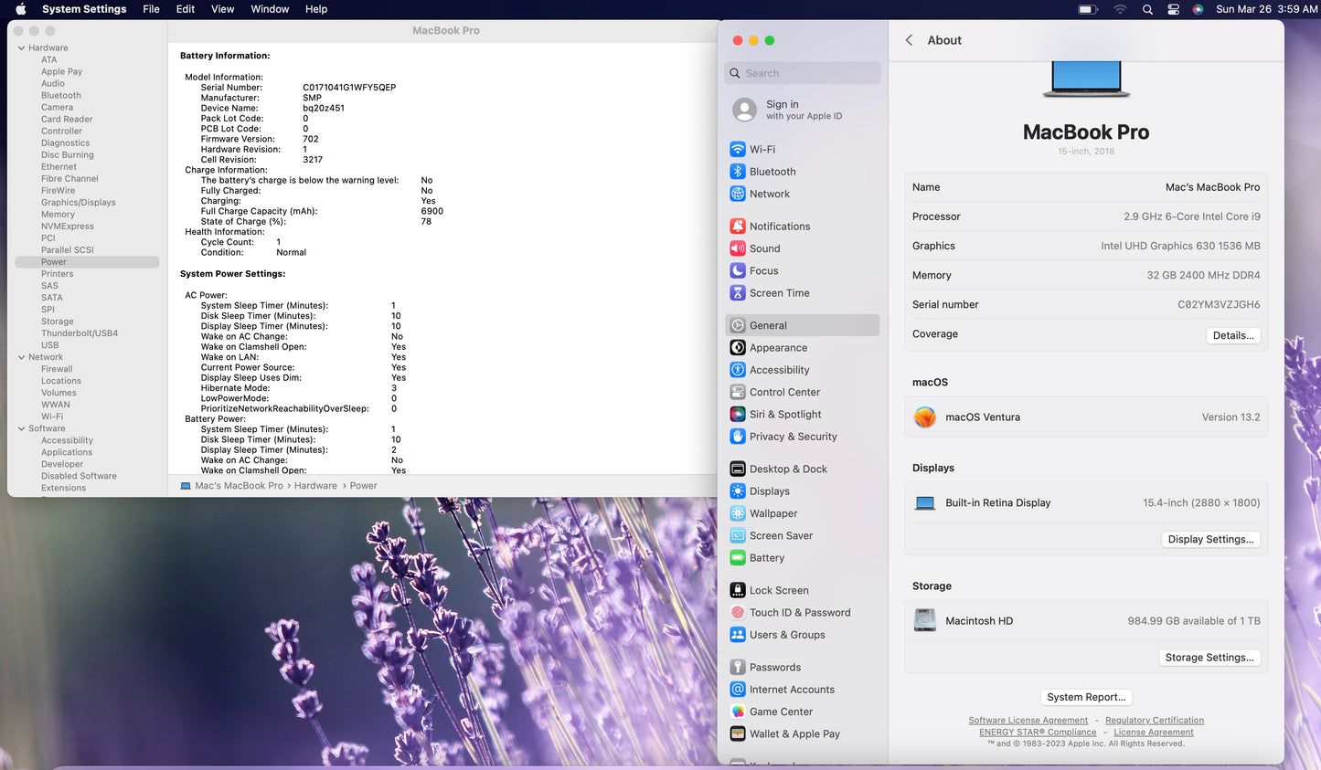 Apple 2018 MacBook Pro 15 in 2.9GHz i9 32GB RAM 1TB SSD RP560X 4GB - Very Good
