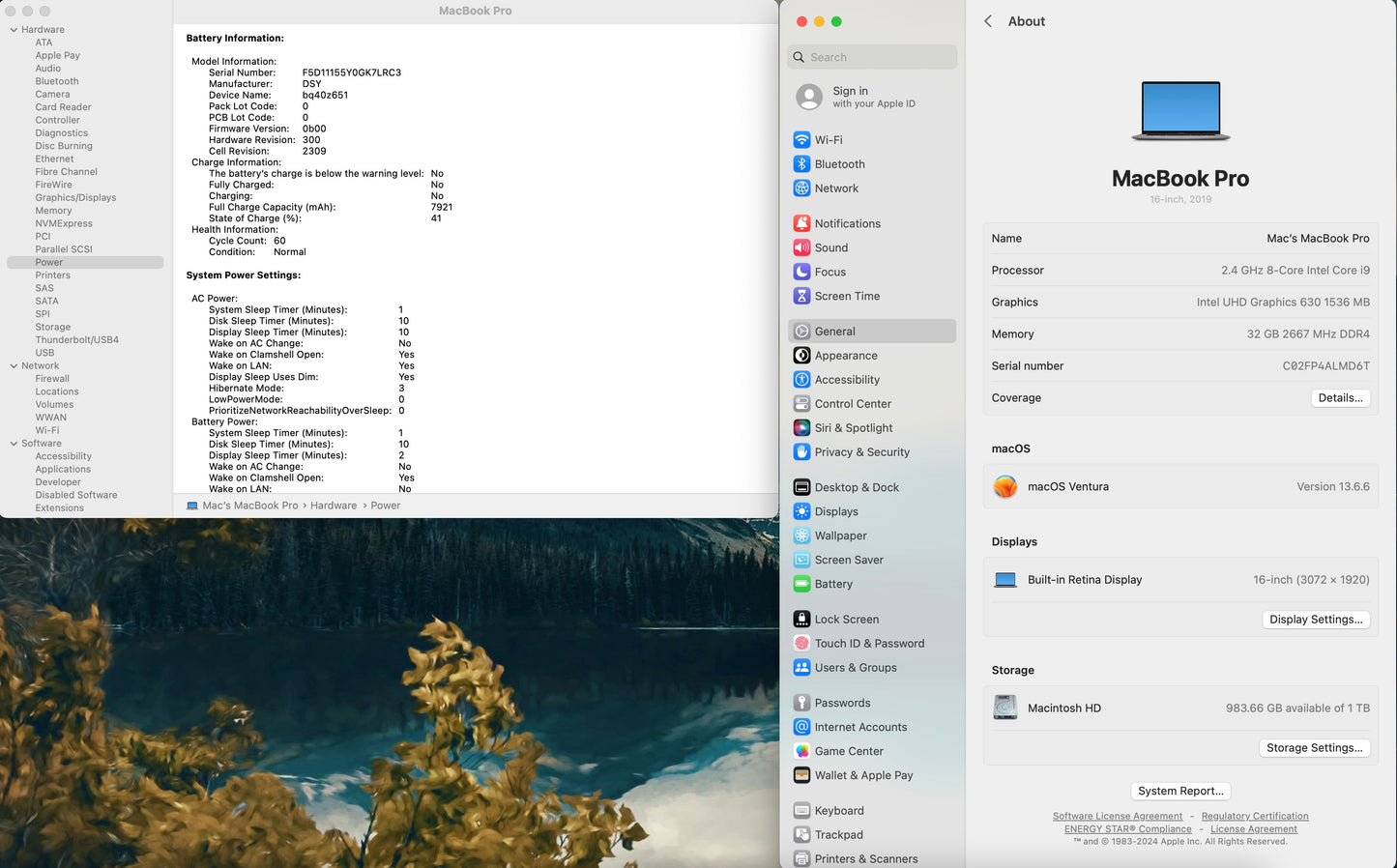 Apple 2019 MacBook Pro 16" 2.4GHz i9 32GB RAM 1TB SSD RP5500M 4GB - Very good