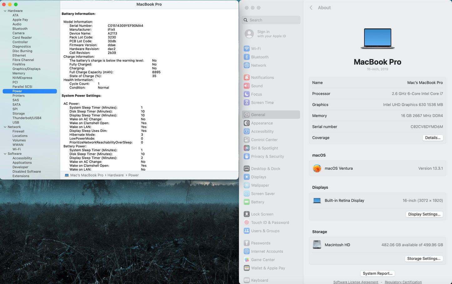 Apple 2019 MacBook Pro 16 in TB 2.6GHz i7 16GB RAM 512GB SSD RP5300M 4GB - Good