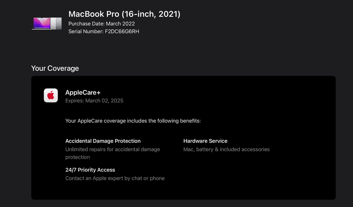 Apple 2021 MacBook Pro 16" M1 Max (32-Core GPU) 64GB RAM 2TB SSD AC+ - Very good