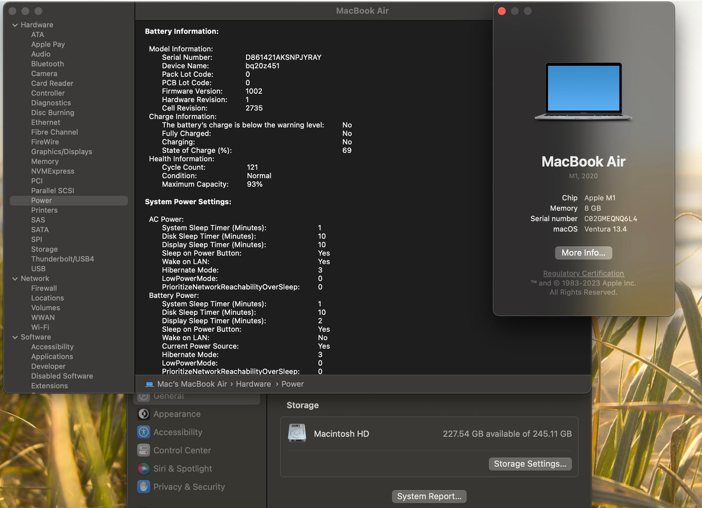 Apple 2020 MacBook Air M1 3.2GHz (7-Core GPU) 8GB RAM 256GB SSD - Very Good
