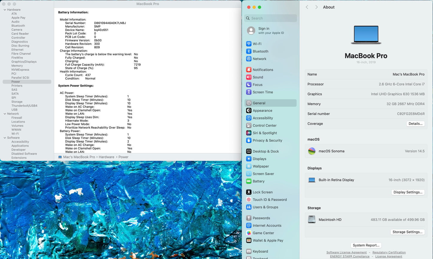 Apple 2019 MacBook Pro 16" 2.6GHz i7 32GB RAM 512GB SSD RP5300M 4GB Very good