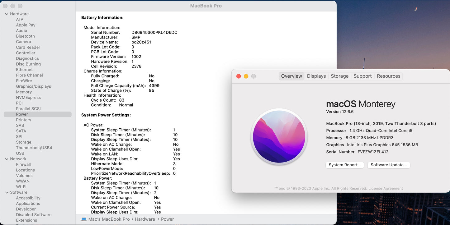 Apple 2019 MacBook Pro 13 in 1.4GHz i5 8GB RAM 256GB SSD - Very Good