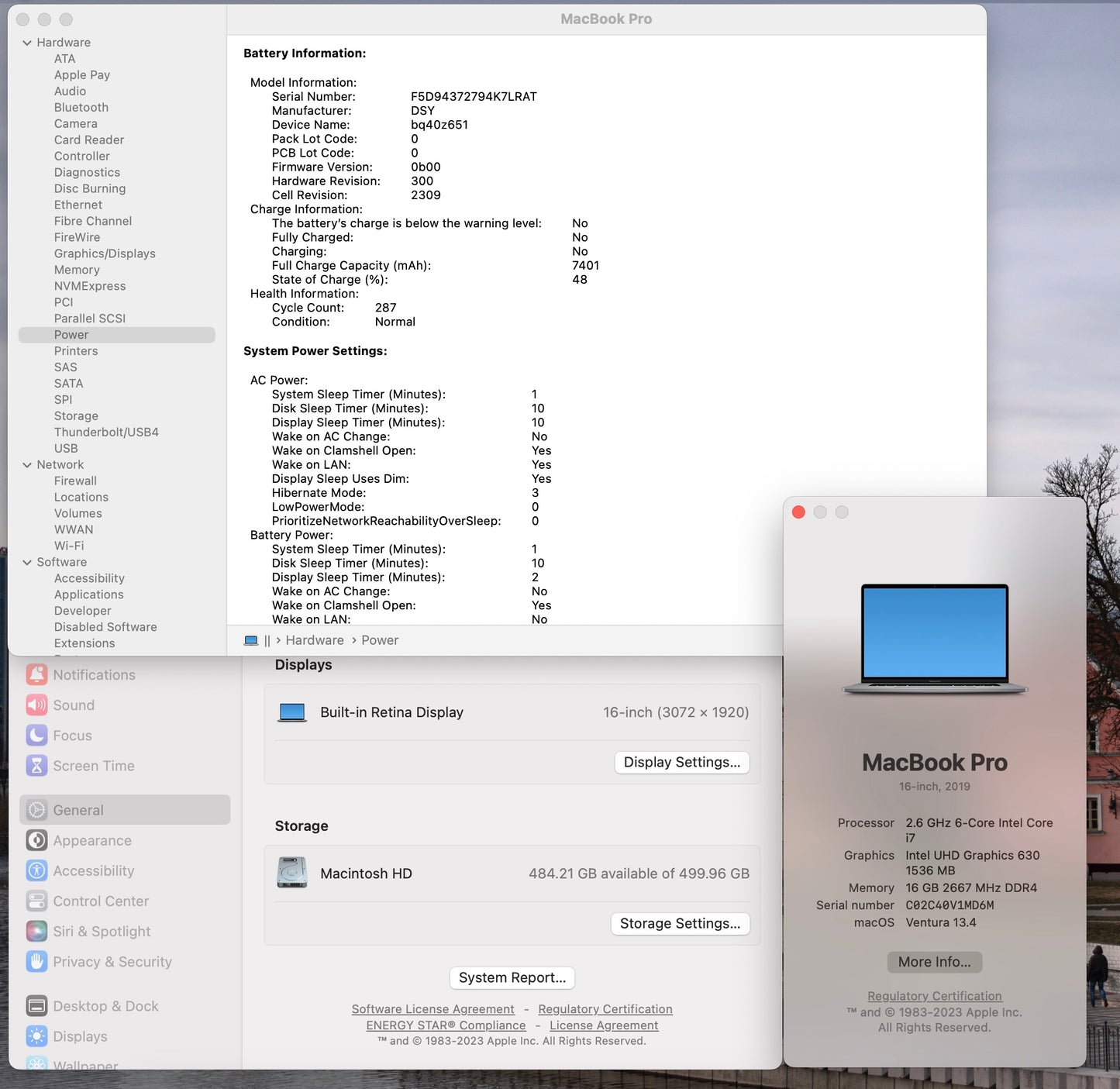 Apple 2019 MacBook Pro 16" 2.6GHz i7 16GB RAM 512GB SSD RP5300M 4GB - Very Good