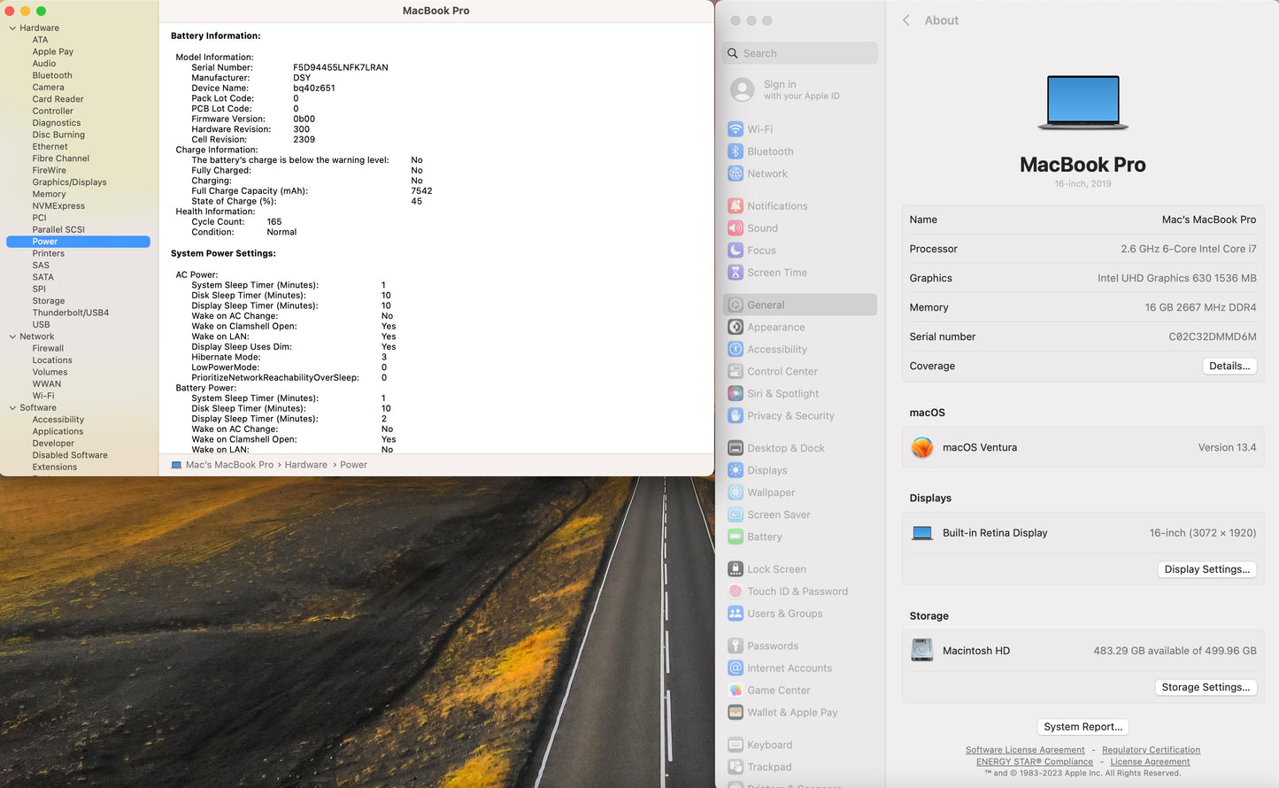 Apple 2019 MacBook Pro 16 in TB 2.6GHz i7 16GB RAM 512GB SSD RP5300M 4GB - Good