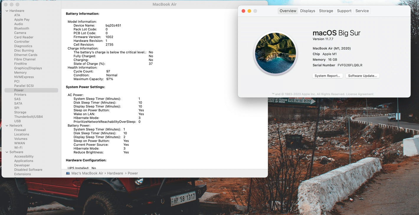 Apple 2020 MacBook Air 13 in M1 3.2GHz 16GB RAM 256GB SSD (7-Core GPU) - Good