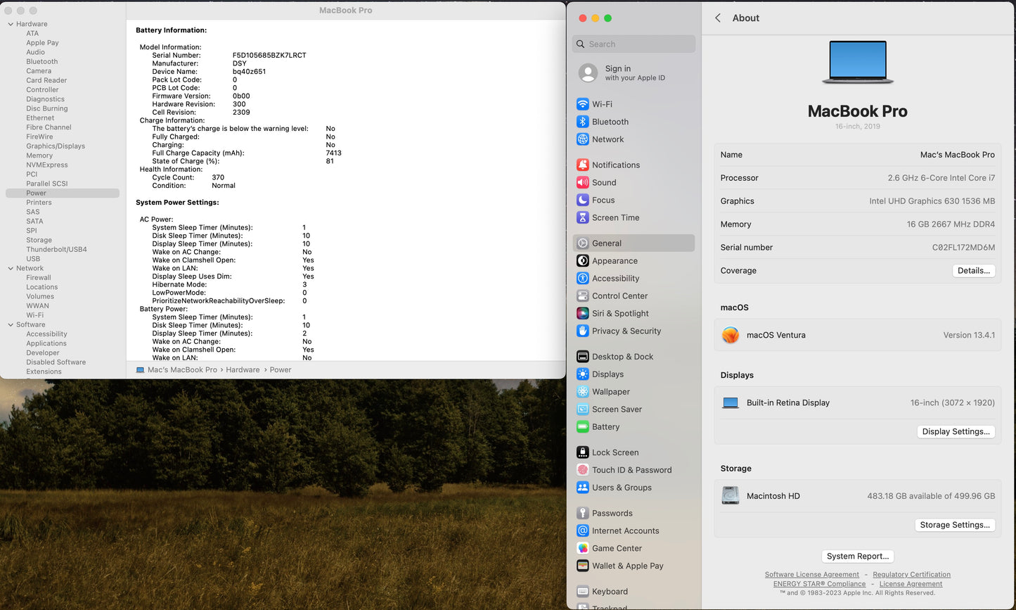Apple 2019 MacBook Pro 16 in TB 2.6GHz i7 16GB RAM 512GB SSD RP5300M 4GB - Good