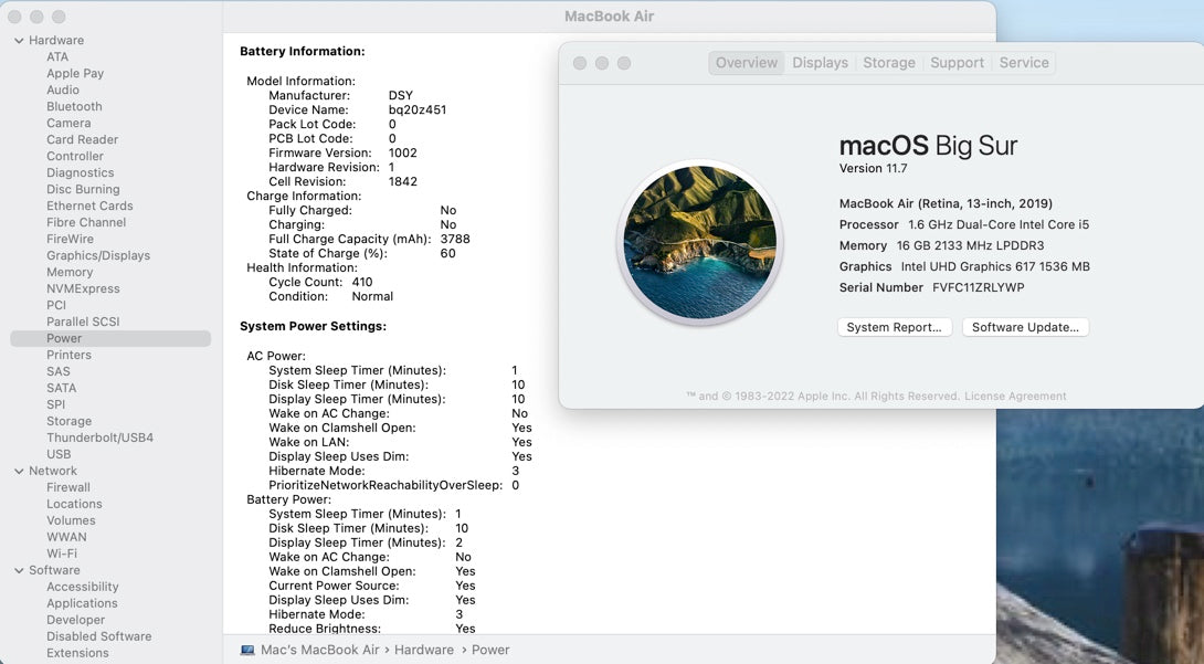 Apple 2019 MacBook Air 13 in 1.6GHz i5 16GB RAM 256GB SSD IUG 617 - Good