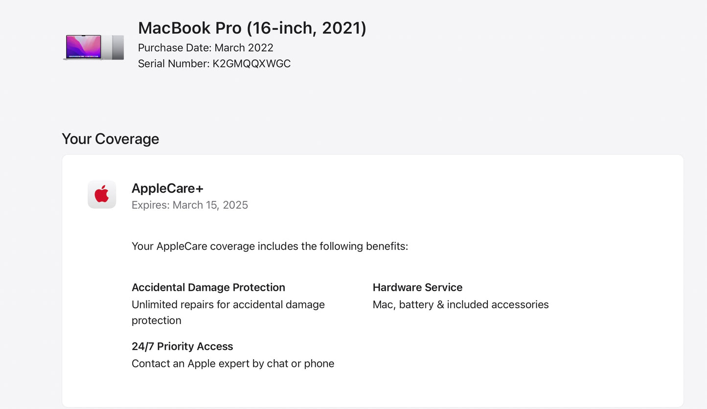 Apple 2021 MacBook Pro 16 in M1 Pro (16-Core) 32GB RAM 512GB SSD AC+ - Excellent