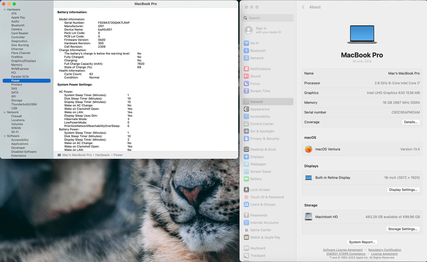 Apple 2019 MacBook Pro 16in 2.6GHz i7 16GB RAM 512GB SSD RP5300M 4GB - Excellent