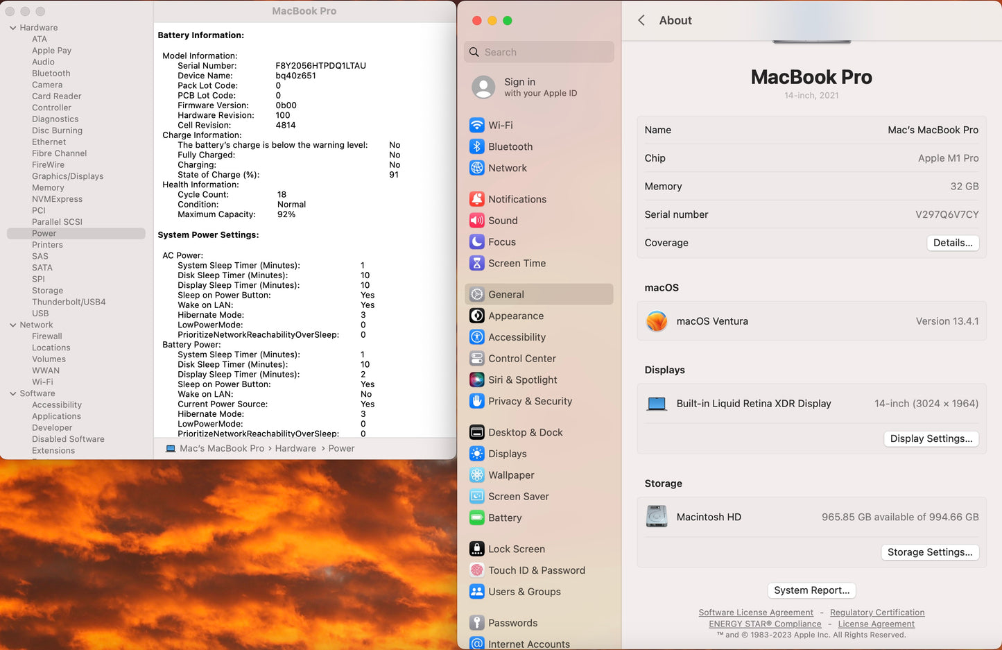 Apple 2021 MacBook Pro 14 in M1 Pro 3.2GHz (16-Core GPU) 32GB RAM 1TB SSD