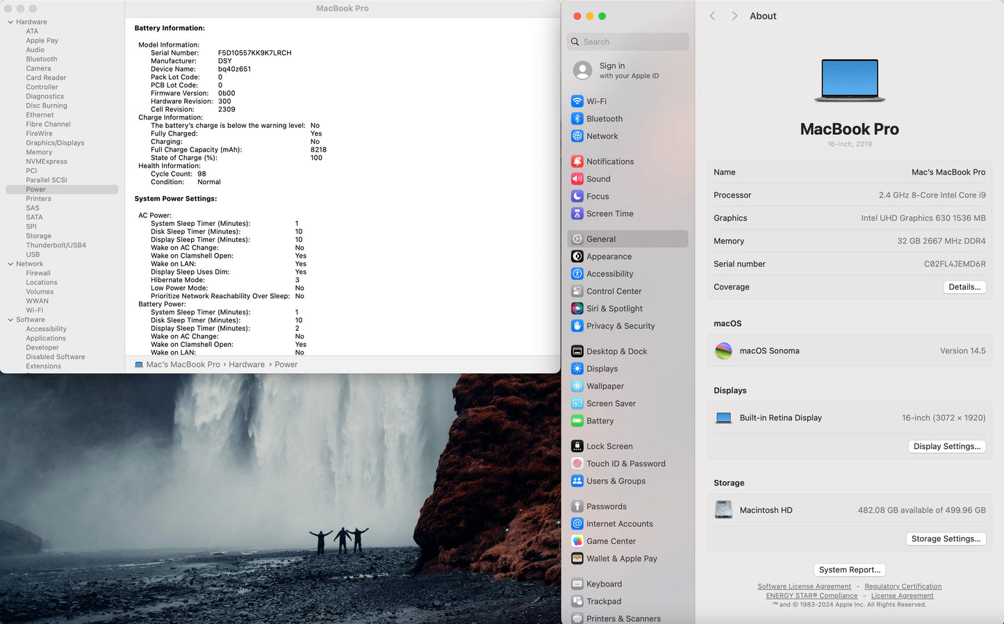 Apple 2019 MacBook Pro 16 in 2.4GHz i9 32GB RAM 512 SSD RP5300M 4GB - Very Good