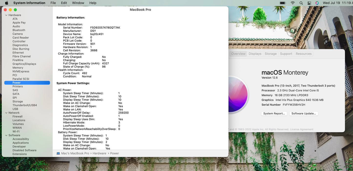 Apple 2017 Macbook Pro 13in 2.3GHz i5 16GB RAM 256GB SSD IIPG640 -Very Good