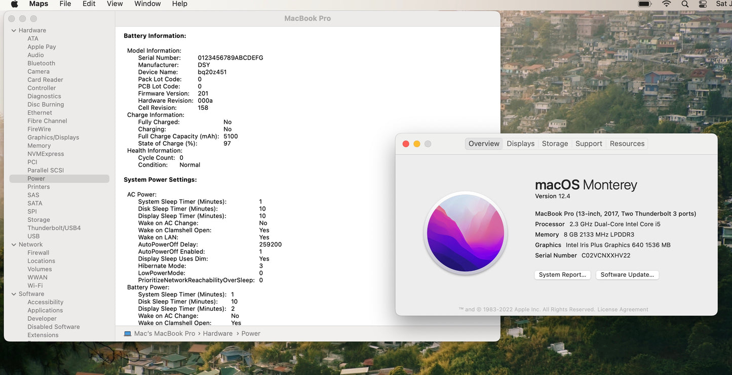Apple 2017 Macbook Pro 13in 2.3GHz i5 8GB RAM 128GB SSD IIPG640 - Good