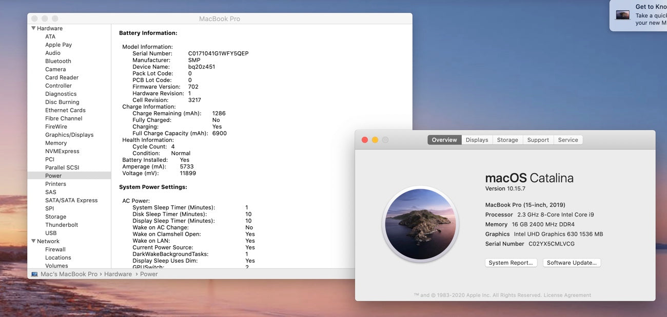 Apple 2019 Macbook Pro 15in 2.3GHz i9 16GB RAM 512GB SSD RP560X 4GB- Very Good