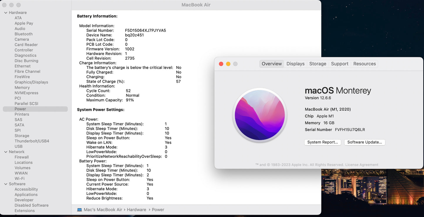 Apple 2020 MacBook Air M1 3.2GHz (7-Core GPU) 16GB RAM 256GB SSD - Very Good