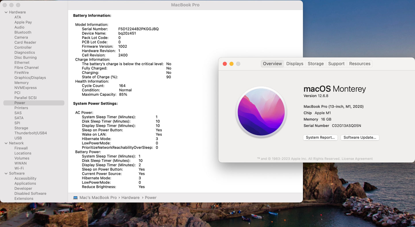 Apple 2020 MacBook Pro 13in M1 3.2GHz (8-Core GPU) 16GB RAM 256GB SSD - Good