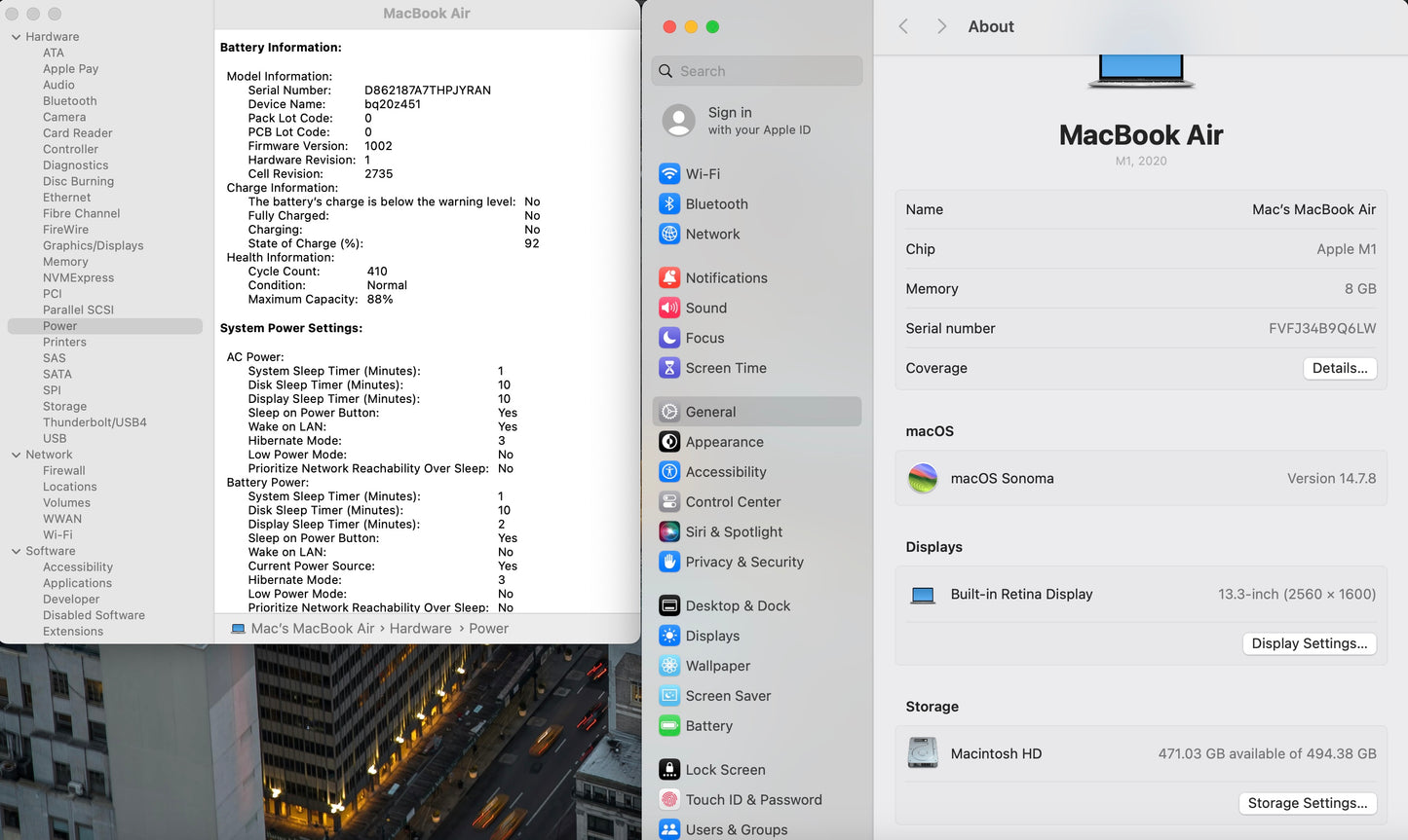 Apple 2020 MacBook Air M1 3.2GHz (7-Core GPU) 8GB RAM 512GB SSD - Fair