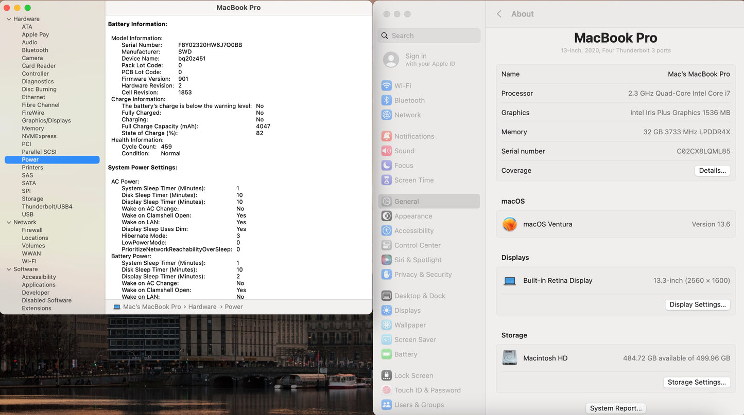 Apple 2020 MacBook Pro 13 in 2.3GHz i7 32GB RAM 512GB SSD IIPG1536 - Very Good