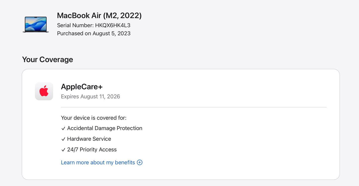 Apple 2022 MacBook Air M2 13.6" (8-Core GPU) 16GB RAM 1TB SSD AC+ - READ