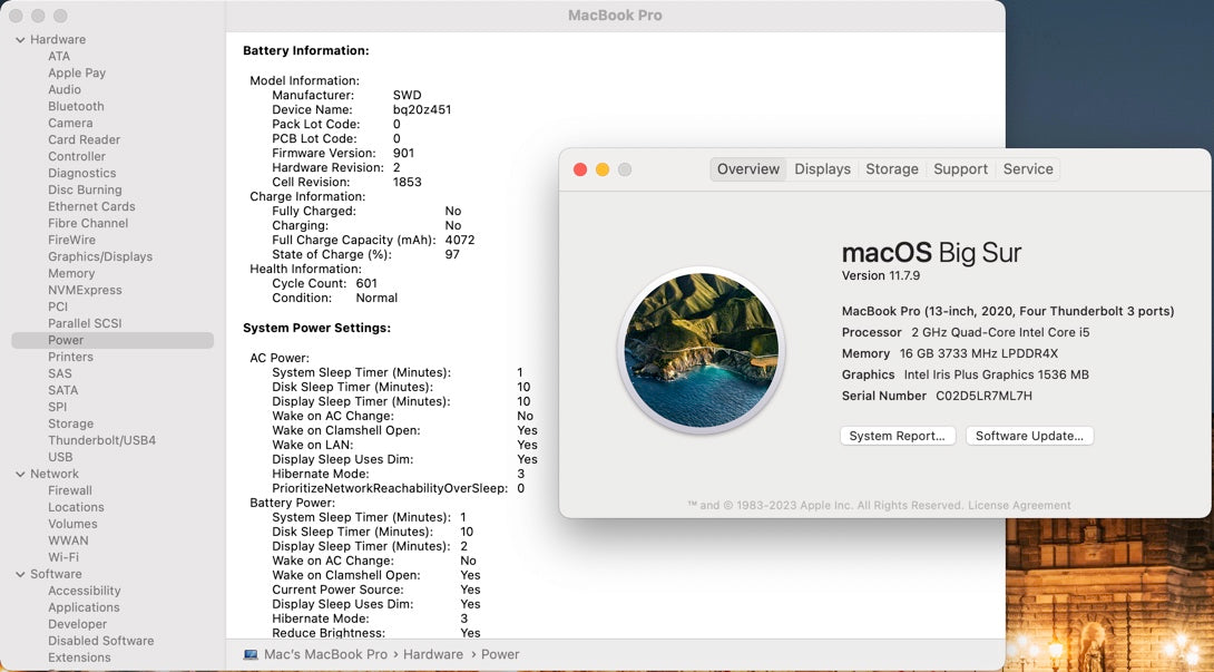 Apple 2020 MacBook Pro 13 in 2.0GHz i5 16GB RAM 512GB SSD IIPG1536 - Very Good