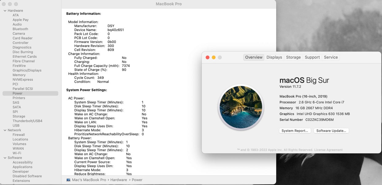 Apple 2019 16 in MacBook Pro TB 2.6GHz 6-Core i7 16GB RAM 512GB SSD RP5300M 4GB