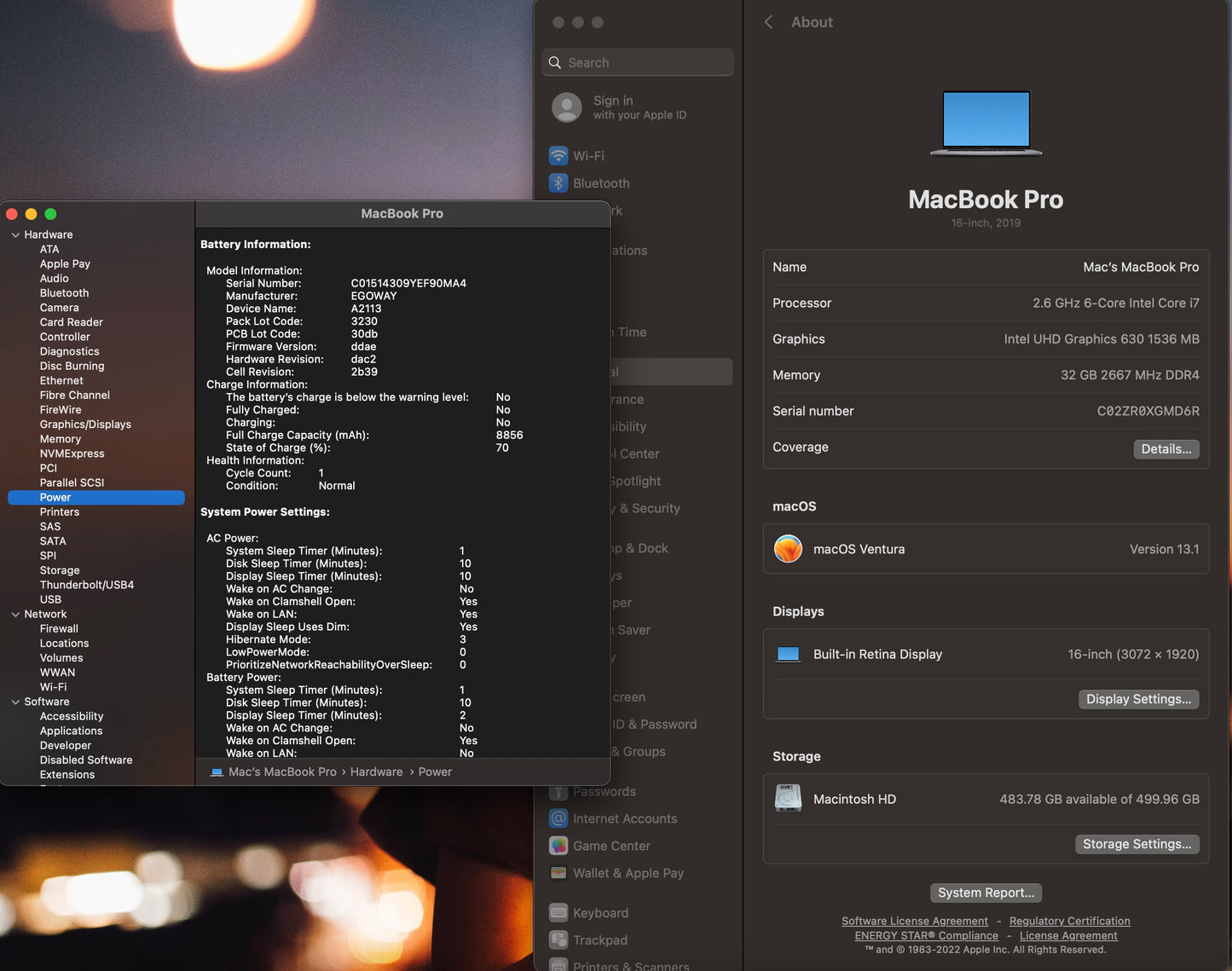 Apple 2019 16 in MacBook Pro TB 2.6GHz 6-Core i7 32GB RAM 512GB SSD RP5300M 4GB