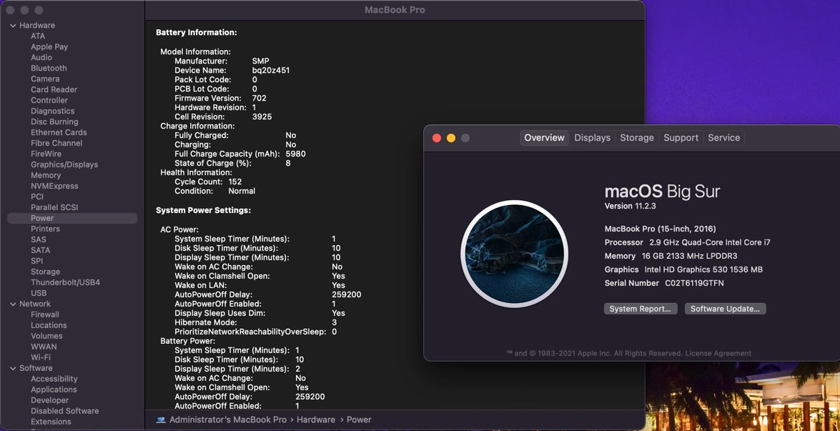 Apple 2016 15 in MacBook Pro TB 2.9GHz Quad-Core i7 16GB RAM 1TB SSD RP460 4GB