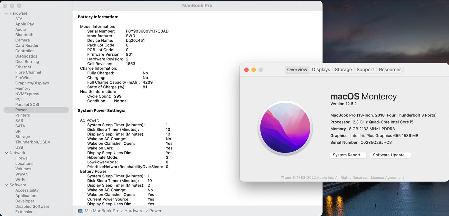 Apple 2018 13 in MacBook Pro TB 2.3GHz Quad-Core i5 8GB RAM 256GB SSD IIPG655