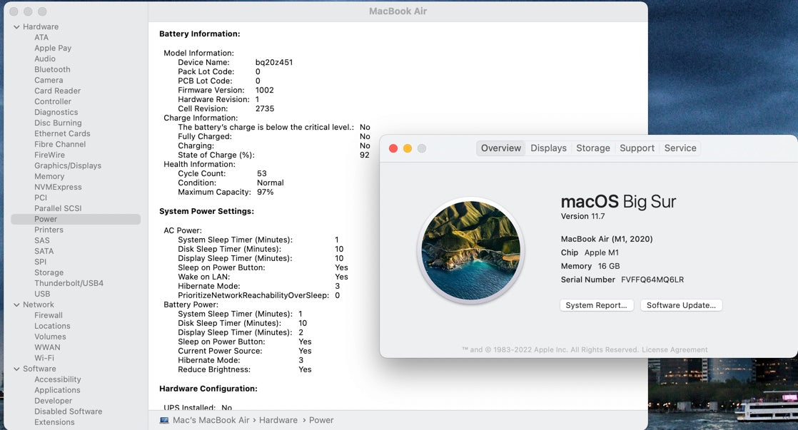 Apple 2020 MacBook Air M1 Chip 8-Core CPU 7-Core GPU 16GB RAM 256GB SSD