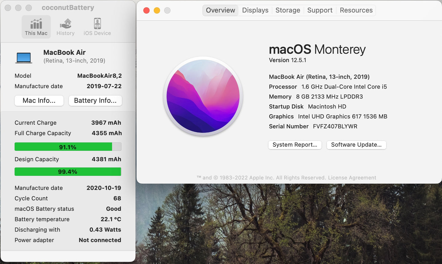 Apple 2019 13 in MacBook Air 1.6GHz Dual-Core i5 8GB RAM 512GB SSD IUG617